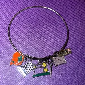 Silver seamstress charm bracelet
